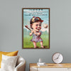 "Vintage Baseball Player Cartoon"