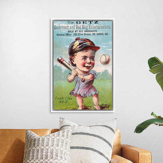 "Vintage Baseball Player Cartoon"