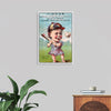 "Vintage Baseball Player Cartoon"