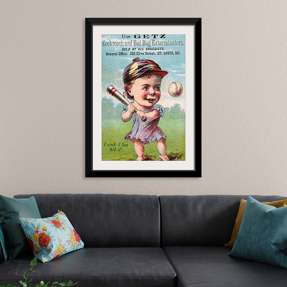 "Vintage Baseball Player Cartoon"