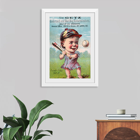 "Vintage Baseball Player Cartoon"