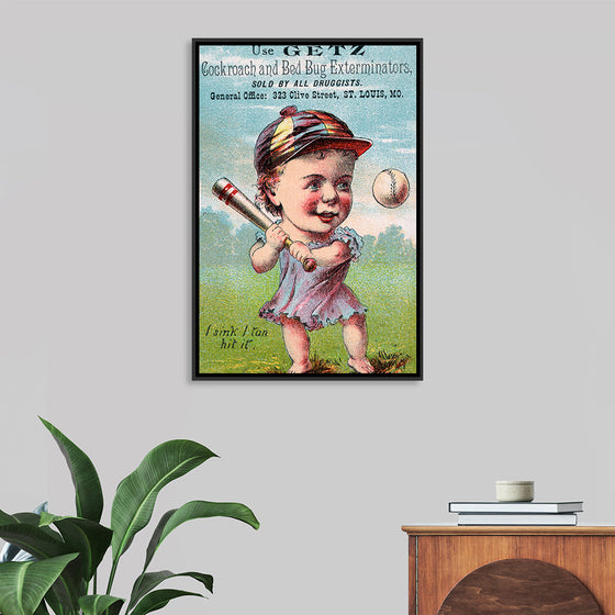 "Vintage Baseball Player Cartoon"