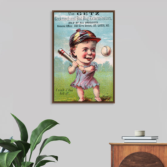 "Vintage Baseball Player Cartoon"