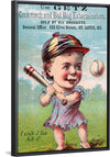 "Vintage Baseball Player Cartoon"