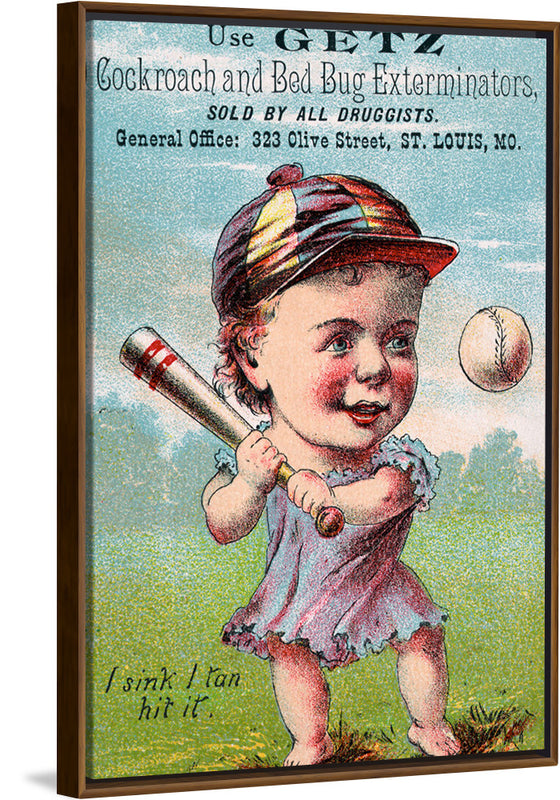 "Vintage Baseball Player Cartoon"