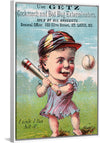 "Vintage Baseball Player Cartoon"