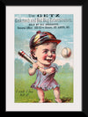 "Vintage Baseball Player Cartoon"