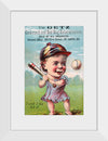 "Vintage Baseball Player Cartoon"