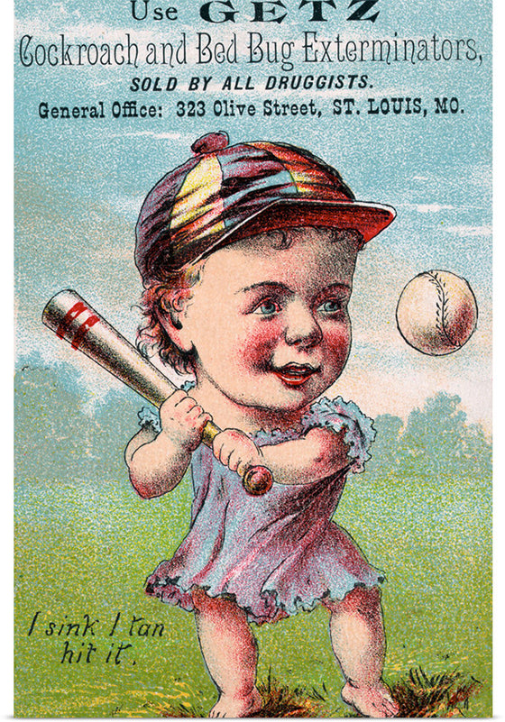 "Vintage Baseball Player Cartoon"