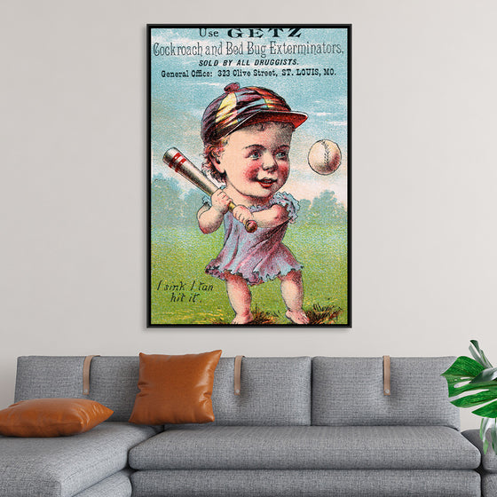 "Vintage Baseball Player Cartoon"