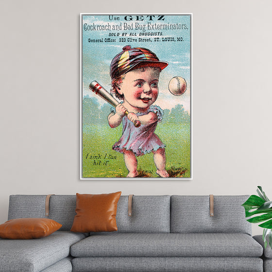 "Vintage Baseball Player Cartoon"