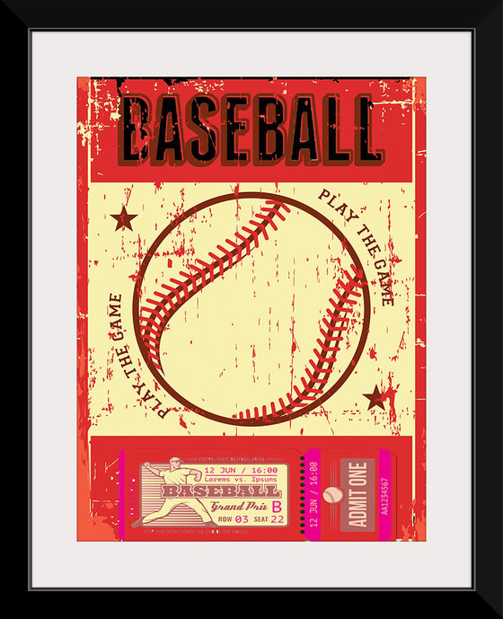 "Retro Baseball Poster"