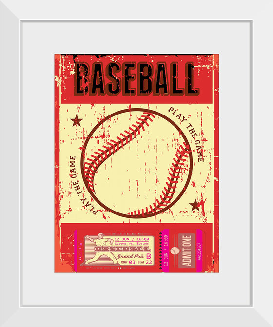 "Retro Baseball Poster"