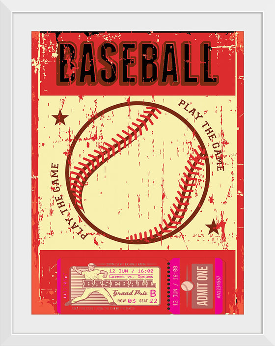 "Retro Baseball Poster"