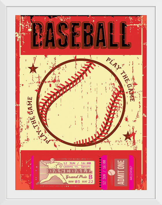 "Retro Baseball Poster"