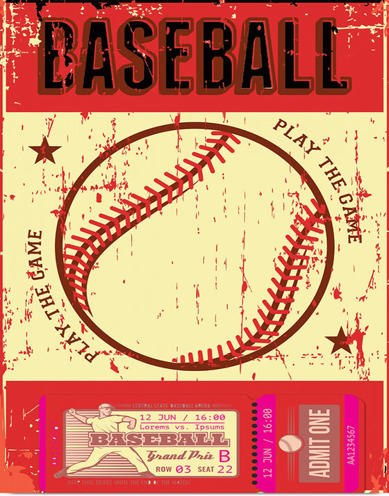 "Retro Baseball Poster"