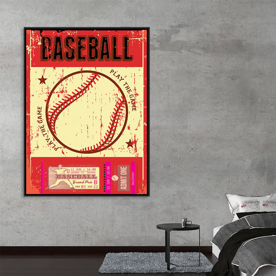 "Retro Baseball Poster"