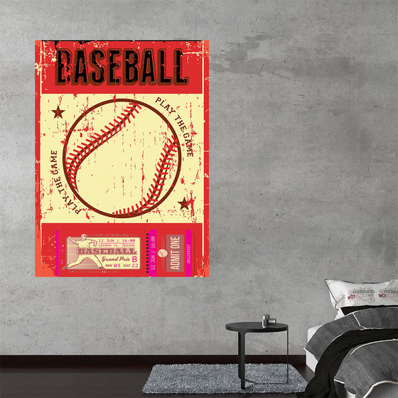 "Retro Baseball Poster"