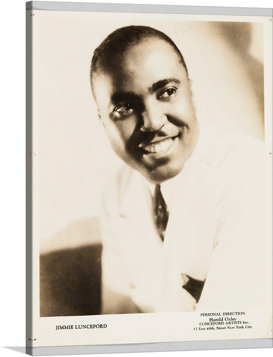“Jimmie Lunceford” is a captivating print that pays homage to one of the pioneers of jazz and swing music. The black and white tones of the print evoke a sense of nostalgia, transporting you back to the golden age of jazz. This print is not just a piece of art, but a testament to Lunceford’s mastery and his significant contribution to the development of bebop and cool jazz. 