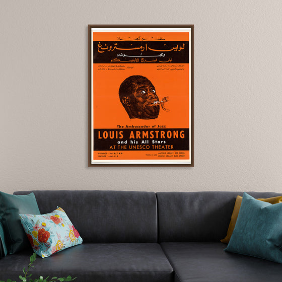 "Louis Armstrong Poster Beirut 1959",  U.S. Information Agency, Bureau of Programs