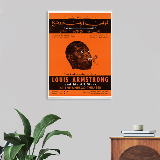 "Louis Armstrong Poster Beirut 1959",  U.S. Information Agency, Bureau of Programs