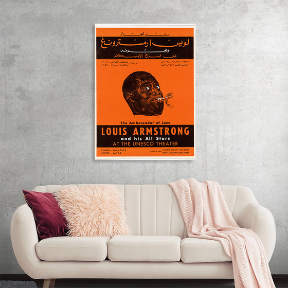 "Louis Armstrong Poster Beirut 1959",  U.S. Information Agency, Bureau of Programs