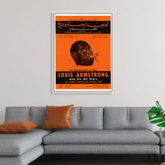 "Louis Armstrong Poster Beirut 1959",  U.S. Information Agency, Bureau of Programs