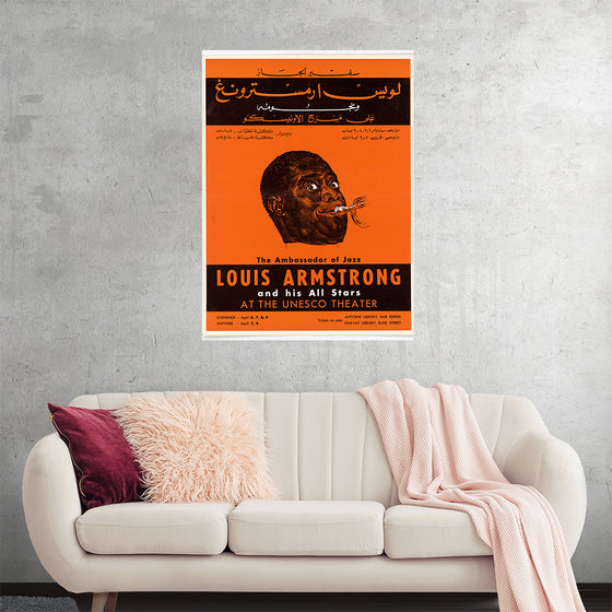 "Louis Armstrong Poster Beirut 1959",  U.S. Information Agency, Bureau of Programs