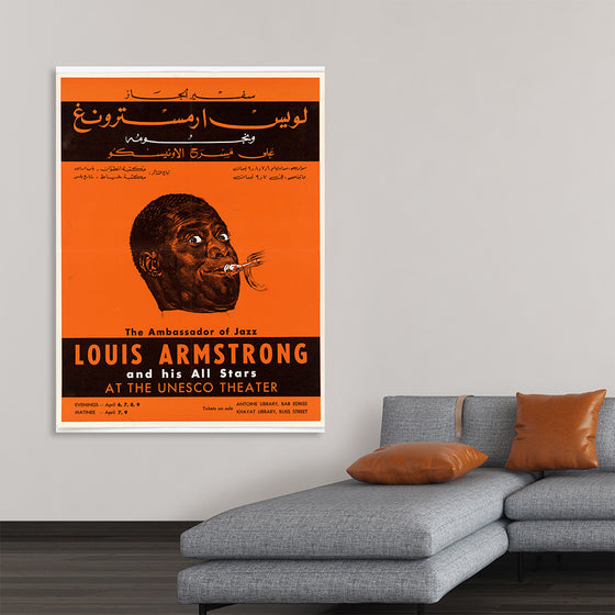 "Louis Armstrong Poster Beirut 1959",  U.S. Information Agency, Bureau of Programs