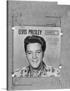 This stunning black and white print of Elvis Presley is a must-have for any fan of the King of Rock and Roll. The print captures Elvis in all his glory, with his iconic pompadour and dazzling smile. The words "Good Luck Charm" and "Anything That's Part of You" are next to Elvis's head.