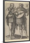 "Two Musicians Playing the Violin and the Lute, from The Small Wedding Dancers", Heinrich Aldegrever