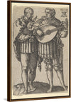 "Two Musicians Playing the Violin and the Lute, from The Small Wedding Dancers", Heinrich Aldegrever