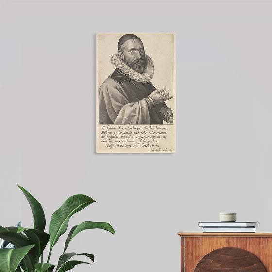 "Portrait of Jan Pietersz Sweelinck, Organist & Musician in Amsterdam",  Jan Harmensz. Muller