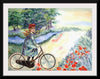 "Vintage Girl Cycling Countryside", Karen Arnold