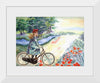 "Vintage Girl Cycling Countryside", Karen Arnold