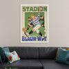 "Vintage Football Poster"