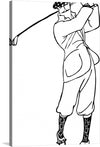  This monochromatic masterpiece captures the fluid motion of a golfer mid-swing. Every curve and line is meticulously crafted to convey both movement and grace. 
