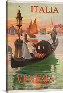  Immerse yourself in the enchanting allure of “Venezia,” a limited edition print that captures the timeless elegance and romantic charm of Venice, Italy. This artwork brings to life a serene gondola ride amidst the tranquil waters, under the tender gaze of a setting sun.