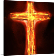  Illuminate your space with the mesmerizing “The Cross” artwork, now available as a premium print. The piece captures the ethereal dance of light and energy, embodied in a cross ablaze with golden tendrils of light. Set against a deep red backdrop, this artwork is not just a visual spectacle but an embodiment of faith and resilience. 