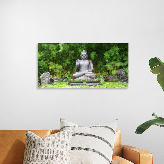 "Buddha Statue Surrounded By Greenery", Gerhard Lipold