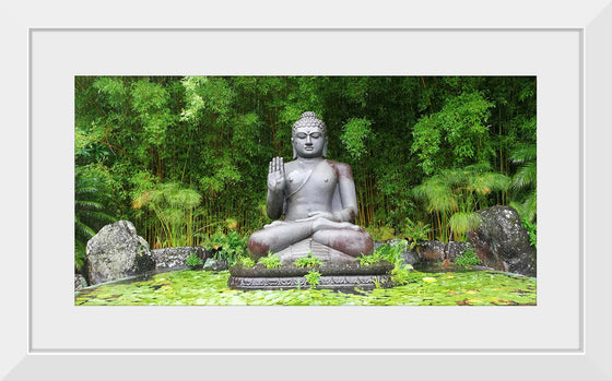 "Buddha Statue Surrounded By Greenery", Gerhard Lipold