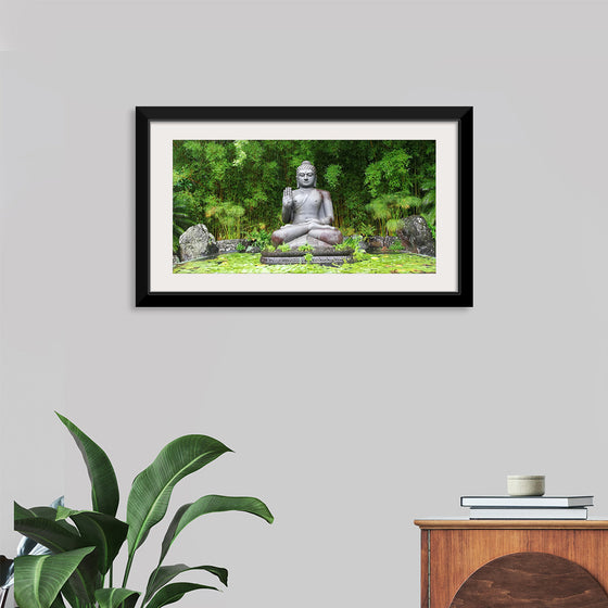 "Buddha Statue Surrounded By Greenery", Gerhard Lipold