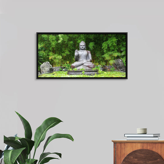 "Buddha Statue Surrounded By Greenery", Gerhard Lipold