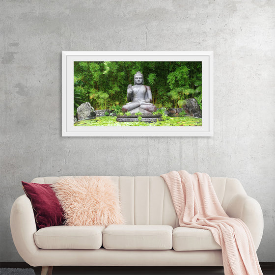 "Buddha Statue Surrounded By Greenery", Gerhard Lipold