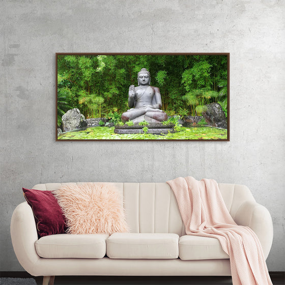 "Buddha Statue Surrounded By Greenery", Gerhard Lipold