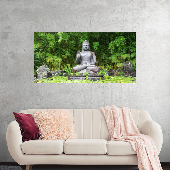 "Buddha Statue Surrounded By Greenery", Gerhard Lipold