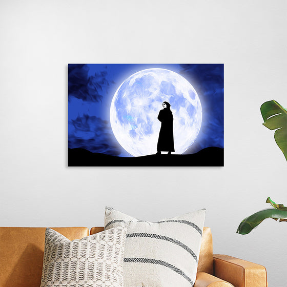 "Arab Woman in Front of Full Moon"