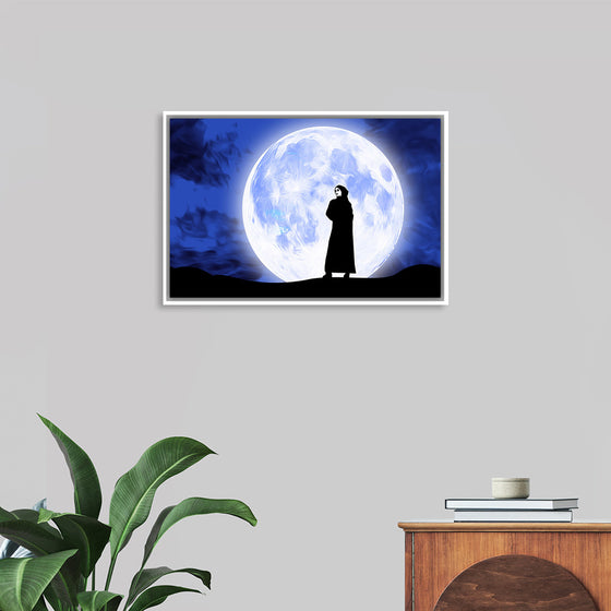 "Arab Woman in Front of Full Moon"