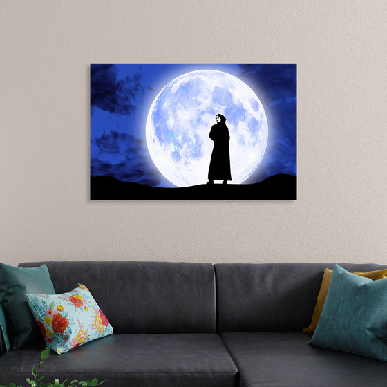 "Arab Woman in Front of Full Moon"