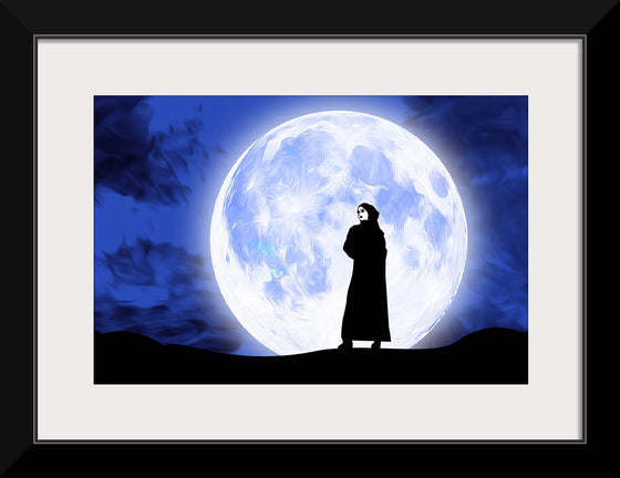 "Arab Woman in Front of Full Moon"